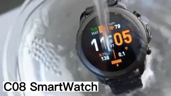 Simba C08 Fashion Men' S Watch Montre de sport Jouer de la musique Appel Bluetooth Fitness Surveillance de la santé Smartwatch