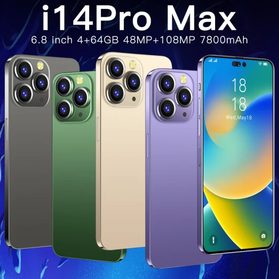 Nouveau I14 PRO Max 6.8 pouces 16GB + 1 to Smartphone Android 10 Core 5g laisser le téléphone édition mondiale